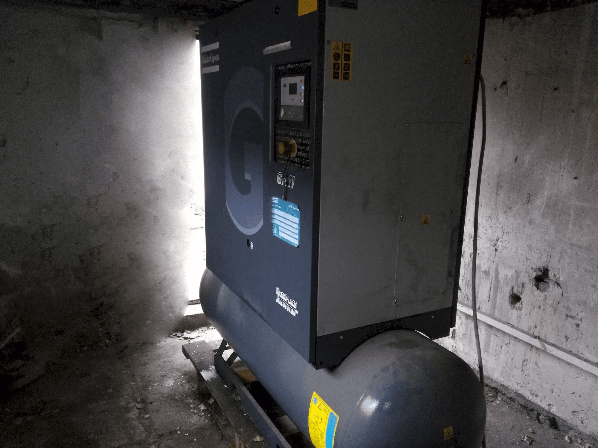 Masina Atlas Copco GA11P eestvaade